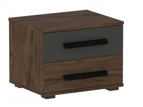 Тумба прикроватная с двумя ящиками Глазго