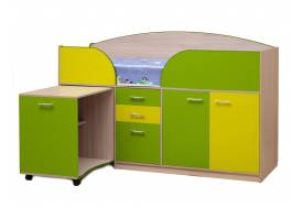 Уголок школьника Юниор 4.1 Лайм+Желтый