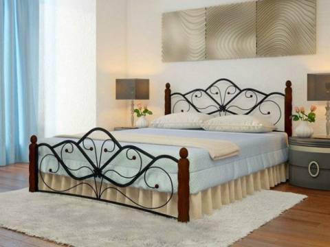 Кровать Венера 1 с кованой спинкой