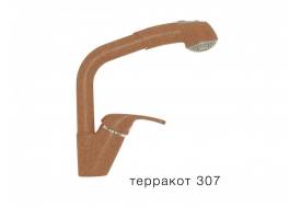 Смеситель для кухни Высокая лейка Polygran Терракот 307
