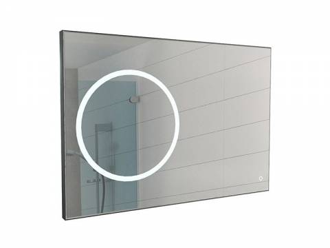 Зеркало Эклипс Eclipse 100 black с подсветкой Sansa